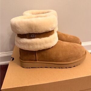 UGG Chestnut and Cream Shearling Boots